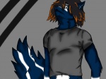 anthro clothed clothing looking_at_viewer male markings pose shirt solo striped_markings striped_tail stripes tail tail_markings topwear voshiket mammal mephitid skunk striped_skunk 4:3