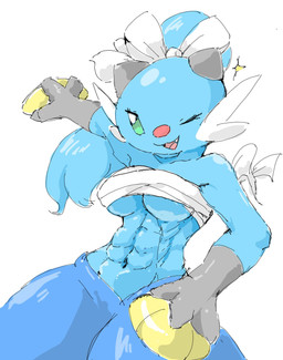 abs anthro bow_ribbon breasts chest_wraps female looking_at_viewer muscular one_eye_closed seashell shell solo wink winking_at_viewer wraps tokemaru nintendo pokemon dewott generation_5_pokemon pokemon_(species) hi_res