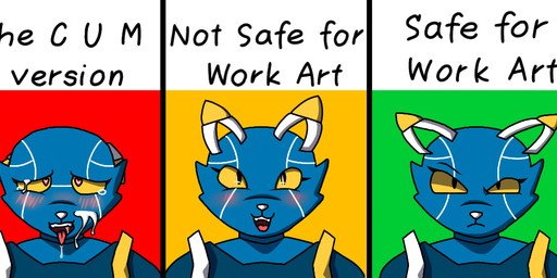 ahegao annoyed anthro blue_body blush blush_lines bodily_fluids cum cum_on_face eyelashes female genital_fluids green_background happy heart_eyes heart_symbol looking_pleasured machine mascot open_mouth red_background saliva simple_background smile solo tears tears_of_pleasure text tongue yellow_background yellow_body yellow_eyes yellow_sclera jaigreg_(artist) e621 esix android domestic_cat felid feline felis mammal robot robot_anthro colored digital_media_(artwork) english_text meme