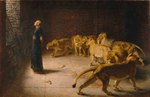 balls clothed clothing female feral genitals group male mane pawpads paws quadruped tail tail_tuft tuft briton_riviere bible public_domain felid human lion mammal pantherine 1890 19th_century ancient_art oil_painting_(artwork)