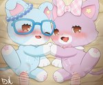 accessory anthro blue_body bow_ribbon chibi duo_focus erection eyewear female female_focus genitals glasses group hair_accessory male male/female penis plushie purple_body pussy sex young dream_maker810 mewkledreamy sanrio mew_(mewkledreamy) suu_(mewkledreamy) animate_inanimate domestic_cat felid feline felis living_plushie mammal censored hi_res
