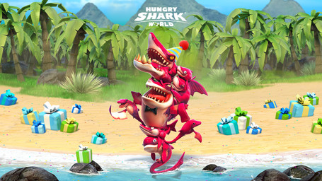 ambiguous_feral ambiguous_gender balancing beach beady_eyes bedroom_eyes birthday_gift black_bow_tie black_eyes bow_tie box carrying_another closed_smile clothing cloud container day dorsal_fin eye_veins feral fern fin forest furrowed_brow gift_box group gums happy hat headgear headwear larger_ambiguous larger_feral light looking_at_another looking_at_viewer mountain mouth_closed multicolored_body multicolored_scales narrowed_eyes notched_fin open_mouth open_smile orange_gums outside palm_tree partially_submerged party_hat plant puffed_cheeks red_body red_eyes red_scales red_tail red_tongue reflection sand scales sea seductive sharp_teeth size_difference smaller_ambiguous smaller_feral smile smiling_at_another smiling_at_viewer squint tail teeth text tongue tree underbite water white_body white_scales wide_eyed yellow_sclera thomas_veyrat hungry_shark_(series) hungry_shark_world ubisoft the_frenzy fish marine shark 16:9 2020 3d_(artwork) adobe_illustrator_(artwork) adobe_photoshop_(artwork) autodesk_3ds_max_(artwork) colored digital_media_(artwork) english_description english_text hi_res lighting official_art shaded substance_painter_(artwork) widescreen zbrush_(artwork)