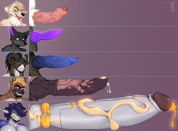 accessory animal_genitalia animal_penis anthro balls big_breasts big_penis blush bodily_fluids breasts canine_genitalia canine_penis chart cock_ring cock_ring_snap cocky cocky_smile cum equine_genitalia equine_penis erection eyewear fur genital_fluids genitals glasses glowing glowing_genitalia glowing_penis group hair horn huge_breasts huge_penis humanoid_genitalia humanoid_penis hybrid_genitalia hybrid_penis hyper hyper_genitalia hyper_penis jewelry knot knotted_equine_penis knotted_penis lineup looking_at_viewer male muscular muscular_anthro muscular_male nude open_mouth penis penis_accessory penis_chart penis_jewelry piercing precum shy simple_background smile tongue fluff1zard penis_lineup aquatic bovid canid canine canis caprine domestic_dog fish goat herpestid mammal meerkat shark absurd_res colored digital_media_(artwork) hi_res shaded signature widescreen