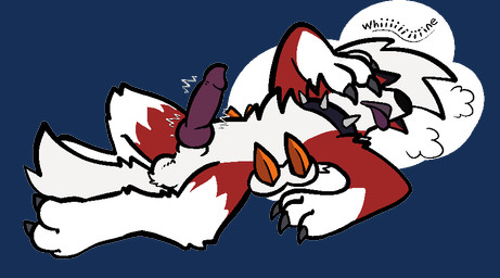 animal_genitalia animal_penis anthro aroused canine_genitalia canine_penis collar erection fur genitals knot male nude penis red_body sheath simple_background solo spiked_collar spikes tongue transparent_background trout_(artist) nintendo pokemon canid canine generation_7_pokemon lycanroc mammal midnight_lycanroc pokemon_(species) aliasing alpha_channel digital_media_(artwork)