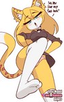 5:8 animated anthro blush breasts clothing dialogue diives domestic_cat dress english_text feet felid feline felis female female_anthro foot_fetish heart_symbol hi_res looking_down mammal panties paws_in_socks short_playtime solo stepped_on stepping stomping text underwear