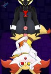 anthro belt duo flustered interspecies male male/male pokephilia sex thigh_sex whygenamoon nintendo pokemon aaron_akio aaron_the_braixen light_fast_luz_negra_(whygenamoon) braixen generation_6_pokemon human humanoid mammal pokemon_(species) absurd_res hi_res