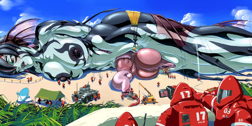 balls beach blue_body blue_skin breast_rest breasts captured censor_bar erection genitals herm ineffective_censorship intersex macro nipples non-mammal_balls non-mammal_nipples nude outside penis prehensile_penis seaside sharp_teeth sky solo split_form tapering_penis teeth urethra vulva mikoyan aquatic humanoid merfolk unknown_species 2010 censored hi_res