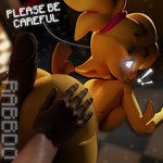 anthro big_breasts big_butt big_penis breasts butt dialogue duo erection exclamation_point female genitals glowing glowing_eyes hot_dogging looking_back machine male male/female penis pink_eyes sex rabbdo five_nights_at_freddy's fredina's_nightclub scottgames chica_(cally3d) chica_(fnaf) animatronic avian bird chicken galliform gallus_(genus) human mammal phasianid robot 1:1 3d_(artwork) digital_media_(artwork) hi_res