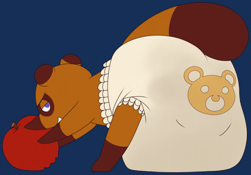 anthro apple bent_over big_diaper diaper excessive_feces feces fluffy fluffy_tail food fruit fur grin grinning_at_viewer hyper hyper_feces hyper_soiling looking_at_viewer male multicolored_body multicolored_fur plant pooping raccoon_mask seductive smile smiling_at_viewer smug smug_grin snout soiled_diaper soiling soiling_diaper solo tail unclean_diaper used_diaper using_diaper mathewmii animal_crossing nintendo tom_nook_(animal_crossing) canid canine mammal raccoon_dog tanuki alpha_channel hi_res