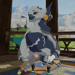 adolescent adult_on_adolescent adult_on_young age_difference animal_genitalia animal_penis anthro anthro_on_anthro anthro_penetrated anthro_penetrating anthro_penetrating_anthro beak blue_eyes cloacal cloacal_penetration duo feathers from_behind_position genitals green_eyes grey_beak half-closed_eyes holding_belly holding_leg holding_up holding_up_other_character larger_male looking_at_another looking_pleasured male male/male male_on_bottom male_on_top narrowed_eyes older_male on_bottom on_top penetration penis reverse_stand_and_carry_position sex size_difference smaller_male smaller_on_top smaller_penetrated spread_legs spreading standing standing_sex white_body wings yellow_beak young young_anthro young_male younger_male younger_penetrated furryfamine20 breath_of_the_wild nintendo the_legend_of_zelda revali tulin_(tloz) avian rito 1:1 hi_res