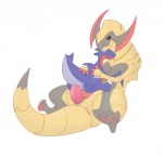 2014 3_fingers 3_toes anal anal_penetration anus bald barefoot blue_dragon butt claws cowgirl_position cum cum_in_ass cum_inside cum_on_penis cum_on_stomach cute dragon erection eyes_closed feral feral_on_feral gabite gay genital_slit happy haxorus hug jetshark looking_down male nintendo nude on_top orgasm pecs penetration penis plain_background pokémon sex sharp_claws sharp_teeth sitting size_difference smile teeth toe_claws vein veiny_penis video_games white_background yellow_dragon
Rating: Explicit
Score: 13
User: forkU
Date: April 03, 2014
