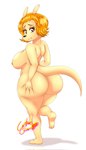 anthro big_breasts big_butt blonde_hair breasts butt crossgender female freckles glistening glistening_body glistening_skin hair long_tail mtf_crossgender nervous nipples nude short_stack simple_background solo tail crazybluedog.exe_(artist) nickelodeon rocko's_modern_life rocko_rama macropod mammal marsupial wallaby digital_media_(artwork) hi_res trans_(lore) trans_woman_(lore)