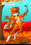 adolescent anthro autumn biped convenient_censorship dialogue eyes_closed female female_anthro fur hair holding_branch leaf loli nude orange_body orange_fur orange_hair portfolio pose solo speech_bubble text young young_anthro young_female krezz_karavan pixiv_fanbox school_days edna_(school_days) canid canine fox mammal 2020 cel_shading dated digital_drawing_(artwork) digital_media_(artwork) full-length_portrait hi_res portrait shaded