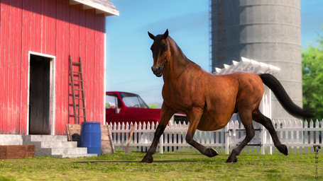 abdominal_bulge ambiguous_gender belly big_belly brown_body brown_fur farm feral feral_pred fur outside vore pwrof3d equid equine horse mammal 16:9 3d_(artwork) digital_media_(artwork) hi_res widescreen