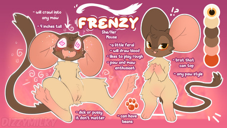 anthro big_ears blush blush_lines feet female female_anthro flat_chested fur genitals looking_at_viewer nude open_mouth rodent_ears simple_background sitting solo standing tan_body tan_fur text tuft vulva dizzymilky frenzy_(dizzymilky) mammal mouse murid murine rodent 16:9 english_text hi_res model_sheet widescreen