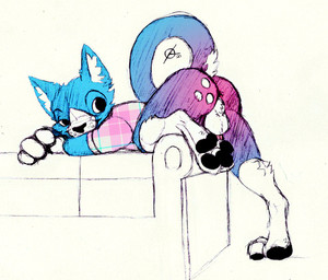 anthro anus ball_tuft balls big_hands black_eyes black_pawpads blue_hair bottomless butt clothed clothing curled_tail feet freckles furniture genitals gesture gradient hair lifted looking_aside lying male markings on_front pattern_clothing pawpads paws penis playful presenting presenting_hindquarters raised_tail relaxing shirt simple_background sofa soles solo spread_legs spreading suggestive suggestive_gesture tail thick_thighs tired topwear tripping tuft waiting white_background white_balls mw domestic_cat felid feline felis mammal tuxedo_cat 2020 hi_res signature traditional_media_(artwork)