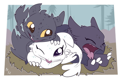 ambiguous_gender back_wings black_body black_eyes black_scales blep claws eyes_closed female feral forest group looking_at_another male membrane_(anatomy) membranous_wings nest one_eye_closed open_mouth open_smile outside plant quadruped scales smile teeth tongue tongue_out tree trio white_body white_scales wings yellow_sclera young young_female young_feral young_male fuf dreamworks european_mythology how_to_train_your_dragon mythology nubless toothless dragon fury_(httyd) light_fury mythological_creature mythological_scalie night_fury scalie western_dragon 2019 3:2