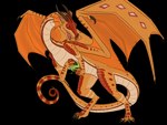 feral food fruit male plant solo standing_position tail melanth_(artist) european_mythology mythology wings_of_fire teak_(melanth) dragon mythological_creature mythological_scalie rainwing_(wof) scalie western_dragon 4:3 absurd_res alpha_channel hi_res