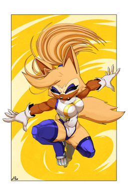 anthro big_breasts blonde_hair breasts brown_body brown_fur camel_toe clothing cosplay costume crossover_cosplay eyelashes eyes_closed facial_markings fangs female fur gloves hair handwear head_markings leotard markings mask_(marking) muscular muscular_anthro muscular_female ponytail solo spread_legs spreading teeth thick_thighs buddyhyped idw_publishing my_hero_academia sega sonic_the_hedgehog_(comics) sonic_the_hedgehog_(idw) sonic_the_hedgehog_(series) rumi_usagiyama whisper_the_wolf canid canine canis mammal wolf 2026 absurd_res crossover hi_res