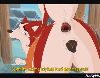after_anal after_sex anal animal_genitalia animal_vulva anus blush bodily_fluids butt canine_genitalia canine_vulva clenched_teeth dark_anus dark_vulva dialogue female female_feral feral fur gaping gaping_anus genital_fluids genitals hair kerchief looking_at_viewer neckerchief neckwear open_mouth profanity raised_tail red_body red_fur shaking shivering solo sweat sweatdrop tail teeth text tremble_spikes trembling vulva white_body white_fur aurapuparts balto_(series) universal_studios jenna_(balto) canid canine canis domestic_dog husky mammal nordic_sled_dog spitz absurd_res digital_media_(artwork) english_text hi_res subtitled