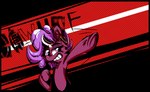 female feral hair horn pink_hair solo text ybkathan hasbro my_little_pony mythology persona_(series) persona_5 fan_character equid equine horse mammal mythological_creature mythological_equine pony unicorn crossover digital_media_(artwork) hi_res