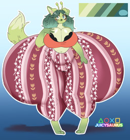 anthro big_breasts big_butt breasts butt female huge_breasts huge_butt huge_hips huge_thighs hyper hyper_butt hyper_hips hyper_thighs overweight overweight_anthro overweight_female solo thick_thighs wide_hips juicysaurus absurd_res hi_res