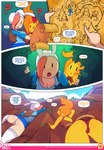 adventure_time cartoon_network clothed clothing comic doxy duo elemental_creature english_text female fionna_the_human fire fire_creature flame_princess hair hi_res human humanoid mammal not_furry princess red_hair royalty text url