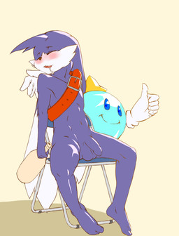balls blue_eyes blush bodily_fluids drooling drunk duo flaccid floating_hands genitals looking_at_viewer male open_mouth penis saliva sleeping substance_intoxication jimnydaisuki bandai_namco klonoa_(series) huepow klonoa domestic_cat felid feline felis mammal sphere_creature 2015 hi_res
