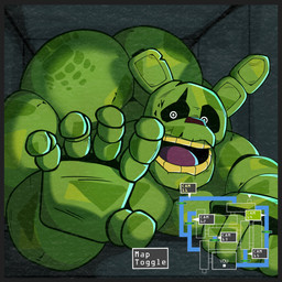anthro ass_up big_butt black_sclera butt crawling green_body looking_at_viewer machine male muscular open_mouth pecs pupils reaching_towards_viewer solo static teeth tongue ventilation_shaft white_pupils bigbchevalier five_nights_at_freddy's five_nights_at_freddy's_3 scottgames springtrap_(fnaf) animatronic robot 1:1 2026 absurd_res hi_res
