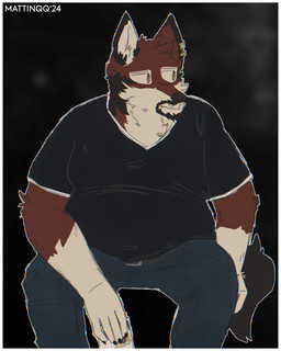 alcohol anthro beard beer belt beverage beverage_can bottomwear clothing denim denim_bottomwear denim_clothing ear_piercing facial_hair fur goatee holding_beverage holding_object jeans looking_aside looking_away male moobs overweight pants piercing red_body red_fur sitting slightly_chubby solo tail yellow_eyes mattinqq echo_(game) echo_(series) echo_project modelo_(beer) leo_alvarez canid canine canis mammal red_wolf wolf hi_res
