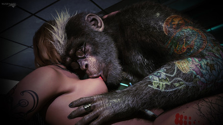 5_fingers anthro areola arm_tattoo biped black_body black_fur black_skin breast_lick breast_play breast_suck breasts brown_hair countershade_fur countershade_torso countershading duo eyewear eyewear_only female female_on_anthro fingernails fingers fur furniture glasses glasses_only grey_body grey_fur hair hand_on_another's_breast holding_breast human_on_anthro inside interspecies jewelry leg_tattoo licking logo male male/female male_on_human mohawk multicolored_body multicolored_fur nails navel nipple_fetish nipple_lick nipple_play nipple_suck nipples nude nude_anthro nude_female nude_human nude_male on_sofa pendant pink_areola pink_tongue reclining reclining_on_sofa ring_(jewelry) sex sitting sitting_on_sofa sitting_sex sofa spread_legs spreading sucking tan_body tan_skin tattoo tongue tongue_out two_tone_body two_tone_fur wearing_glasses white_hair huskyman24 ape chimpanzee haplorhine human mammal pan_(genus) primate 16:9 2022 3d_(artwork) artist_logo dated digital_media_(artwork) hi_res widescreen