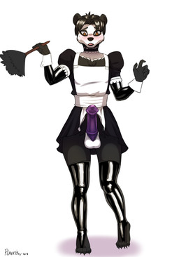 animal_genitalia animal_penis anthro balls blush cleaning_tool clothed clothing crossdressing equine_genitalia equine_penis erection feather_duster femboy genitals latex legwear looking_at_genitalia looking_at_penis looking_down maid_uniform male mismatched_animal_penis mismatched_genitalia mismatched_penis open_mouth penis solo standing thigh_highs uniform unwanted_erection plankboy bear giant_panda mammal 2018 absurd_res dated digital_drawing_(artwork) digital_media_(artwork) hi_res unavailable_at_source