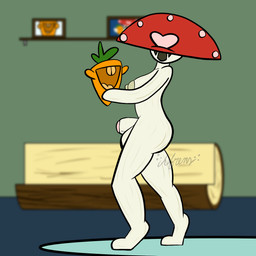 balls big_balls big_penis breasts carrot duo food fungus genitals gynomorph happy huge_balls huge_penis intersex open_mouth orange_body penis plant small_penis smile solo vegetable white_body chefrens karrat_(chefrens) portobella_(chefrens) elemental_creature elemental_humanoid fungi_fauna fungi_humanoid humanoid 1:1 hi_res