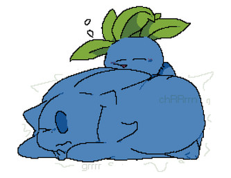 abdominal_bulge ambiguous_gender ambiguous_pred ambiguous_prey anthro anthro_prey armless belly belly_bed belly_on_ground big_belly blue_body blush blush_lines body_outline cheek_blush churn digestion_noises eyes_closed face_imprint fully_inside hand_imprint huge_belly hyper hyper_belly imprint larger_anthro leaf leaf_hair lying_on_ground monotone_background monotone_body motion_lines on_ground open_mouth open_smile plant plant_hair plant_pred pseudo_hair resting_on_belly rumbling_stomach satisfied short side_view simple_background size_difference smaller_pred smile soft_vore solo sound_effects unseen_prey vore vowelless vowelless_sound_effect white_background meatcanister nintendo pokemon daniel_(meatcanister) elemental_creature flora_fauna generation_1_pokemon oddish pokemon_(species) waddling_head 2026 digital_media_(artwork) english_description full-length_portrait pixel_(artwork) portrait