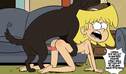 all_fours angry animal_genitalia animal_penis anus balls bestiality blush bodily_fluids breasts butt canine_genitalia canine_penis dark_body dark_fur dripping duo ear_piercing ear_ring erection explicitly_stated_nonconsent eyes_closed female female_on_feral female_penetrated feral feral_penetrating feral_penetrating_human flesh from_behind_position fur furniture genital_fluids genitals human_on_feral human_penetrated humanoid_genitalia humanoid_vulva inside interspecies looking_pleasured male male/female male_penetrating male_penetrating_female mounting nipples nude on_model open_mouth penetration penile penile_penetration penis piercing ring_piercing sex sofa speech_bubble sweat tail text vaginal vaginal_fluids vaginal_penetration vulva yelling mindgasmyt nickelodeon the_loud_house lori_loud canid canine canis domestic_dog human mammal 2025 english_text hi_res