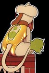 anthro blush butt clothing eyewear female glasses one-piece_swimsuit solo swimwear mr.smile nintendo pokemon mimi_(mr.smile) generation_2_pokemon pokemon_(species) smeargle absurd_res alpha_channel hi_res