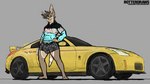 anthro big_bulge big_ears black_sclera boxer_briefs brown_hair bulge car clothing detailed_bulge digit_ring fangs feet genital_outline hair hoodie jewelry looking_at_viewer male penis_outline pose ring ring_piercing simple_background smile smirk solo teeth toe_ring toes topwear underwear vehicle botter_dork nissan nissan_350z rio_(botter_dork) bat hybrid mammal mustelid otter 16:9 2023 absurd_res digital_media_(artwork) hi_res widescreen