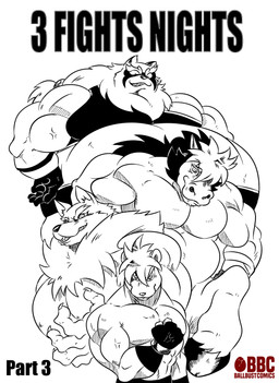abs anthro clothed clothed_male clothing cross-popping_vein eyebrows gloves grin group hair handwear male male_anthro moobs muscular muscular_male overweight overweight_male pecs ruff size_difference smile teeth text thick_eyebrows tied_hair toothy_grin reagan700 canid canine canis equid equine horse mammal mouse murid murine raccoon_dog rodent tanuki wolf black_and_white cover cover_art cover_page english_text hatching_(art) hi_res monochrome shaded