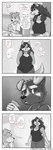 2023 absurd_res anthro big_breasts biped bodily_fluids bottomwear breasts canid canine canis canisfidelis chair clothed clothing comic countershade_face countershading dialogue domestic_dog duo english_text eyebrows female floppy_ears furniture gloves_(marking) hair hands_behind_back head_tuft herding_dog hi_res holding_glass holding_object humor humphrey_(canisfidelis) larger_female licking licking_lips licking_own_lips long_hair looking_at_another looking_at_object looking_away male mammal markings milk monochrome on_chair open_mouth open_smile pants pastoral_dog seashell_(canisfidelis) shirt simple_background sitting sitting_on_chair size_difference smaller_male smile solo speech_bubble standing sweat table text tongue tongue_out topwear tuft welsh_corgi