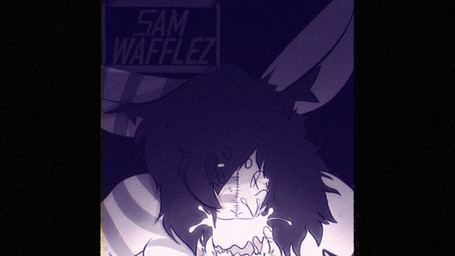 anthro bodily_fluids cum duo excessive_cum excessive_genital_fluids fellatio first_person_view fur fur_tuft genital_fluids genitals hair humanoid_genitalia humanoid_penis looking_at_viewer looking_back looking_back_at_viewer male male/male oral overweight overweight_male penile penis purple_tint scene_haircut sex simple_background stitch_(sewing) teardrop_eyes tears tuft vhs_filter samwafflez bug_(samwafflez) lagomorph leporid mammal patchwork_creature rabbit 16:9 4k absurd_res adversarial_noise hi_res monochrome shaded simple_shading widescreen