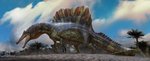 ambiguous_gender claws day detailed_background feral long_mouth open_mouth outside sky solo arvalis dinosaur prehistoric_species reptile scalie spinosaurid spinosaurus theropod 2020 absurd_res digital_media_(artwork) hi_res