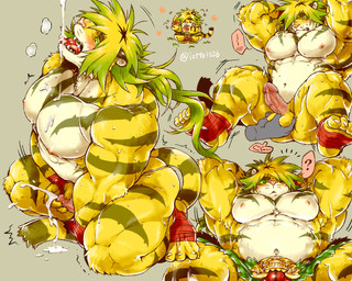 anthro ball_grab balls barazoku blush bodily_fluids bottomwear butt chibi clothing cum cum_in_mouth cum_inside cum_on_chest cum_on_tongue disembodied_hand duo genital_fluids genitals loincloth male male_focus masturbation muscular muscular_male nipples pecs penile penile_masturbation solo_focus tongue iotto1026 third-party_edit lifewonders tokyo_afterschool_summoners macan_(tas) felid mammal pantherine tiger 5:4 censor_removal_edit digital_media_(artwork)