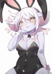 alternate_costume bow_tie breasts bunny_costume clothing costume fake_ears fake_rabbit_ears female hair heart_symbol simple_background smile solo white_background white_hair yellow_eyes user_cpsf8285 league_of_legends riot_games tencent tristana_(lol) humanoid yordle 2023 absurd_res digital_media_(artwork) digital_painting_(artwork) hi_res painting_(artwork)