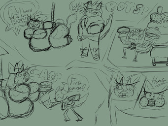 anthro bdsm bondage bound feeding female group jack_(infernotv) jim_(infernotv) male mania_(infernotv) overweight overweight_anthro overweight_female presenting restraints rope rope_bondage rope_bunny standing stuffing trio weight_gain infernotv_(artist) domestic_cat felid feline felis humanoid mammal reptile scalie 4:3 absurd_res hi_res