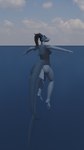 5_toes anthro black_hair clothing colored_nails feet female grey_eyes hair humanoid_feet nails partially_submerged plantigrade soles solo swimming swimwear tail toes underwater water waterline_view white_nails pukhnastyy_aks blender_cycles nerisa_aquaris fish marine shark 3d_(artwork) 9:16 absurd_res blender_(artwork) digital_media_(artwork) hi_res