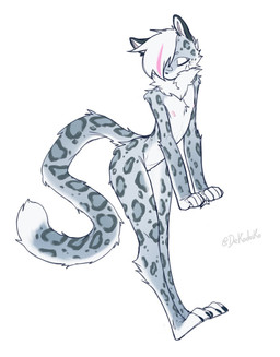 anthro biped chest_tuft feet femboy fur grey_body grey_fur hair hair_over_eye highlights_(coloring) male male_anthro markings nipples nude nude_anthro nude_male pink_highlights ruff simple_background solo spots spotted_body spotted_fur spotted_markings spotted_tail standing tail tail_markings text tuft white_background nekodoiko felid mammal pantherine snow_leopard english_text hi_res russian_text signature