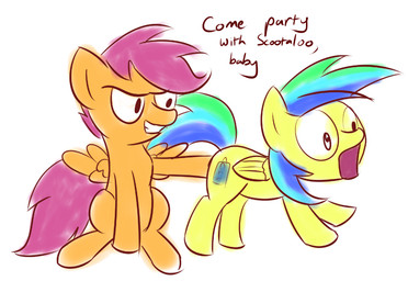 dialogue duo feathered_wings feathers female female/female feral fisting grin orange_body orange_feathers penetration smile tail text wings yellow_body yellow_feathers young young_feral whatsapokemon friendship_is_magic hasbro my_little_pony mythology aurora_(petirep) fan_character scootaloo_(mlp) equid equine mammal mythological_creature mythological_equine pegasus english_text