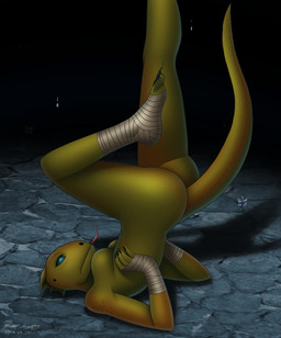 ankle_wraps anthro biped blue_eyes breasts butt casual_nudity claws featureless_breasts female finger_claws green_body green_scales knife looking_at_viewer medium_breasts mostly_nude mostly_nude_anthro mostly_nude_female plantigrade presenting presenting_hindquarters scales smug solo tail text tongue deadmann bethesda_game_studios microsoft mythology oblivion the_elder_scrolls karma_(deadmann) argonian dragon mythological_creature mythological_scalie reptile scalie 2017 black_and_white dated digital_media_(artwork) digital_painting_(artwork) handwritten_text hi_res monochrome painting_(artwork) shaded signature soft_shading