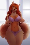 anthro bow_panties bow_underwear bra breasts cleavage clothed clothing curvy_anthro curvy_female curvy_figure female fluffy fluffy_tail fur hair holding_breast hourglass_figure hourglass_figured_anthro hourglass_figured_female lingerie looking_at_viewer navel orange_body orange_fur panties pose red_hair solo tail underwear wide_hipped_anthro wide_hipped_female wide_hips lynjox hera_(hera) canid canine canis domestic_dog german_shepherd herding_dog mammal pastoral_dog digital_media_(artwork) hi_res pinup portrait shaded three-quarter_portrait