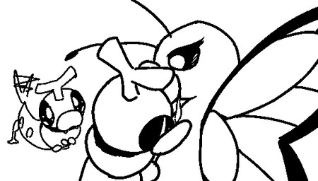 ambiguous/ambiguous ambiguous_gender bodily_fluids collar cum duo feral genital_fluids kissing leaking_cum male pleading_eyes tail tail_motion tailwag voyeur wings muzzzzz nintendo pokemon arthropod butterfree caterpie generation_1_pokemon pokemon_(species) monochrome